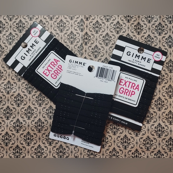 LOT of 24! Black Gimme EXTRA GRIP Infinity Bands NO DENTS, BREAKS, OR SNAGS New! - Picture 2 of 3